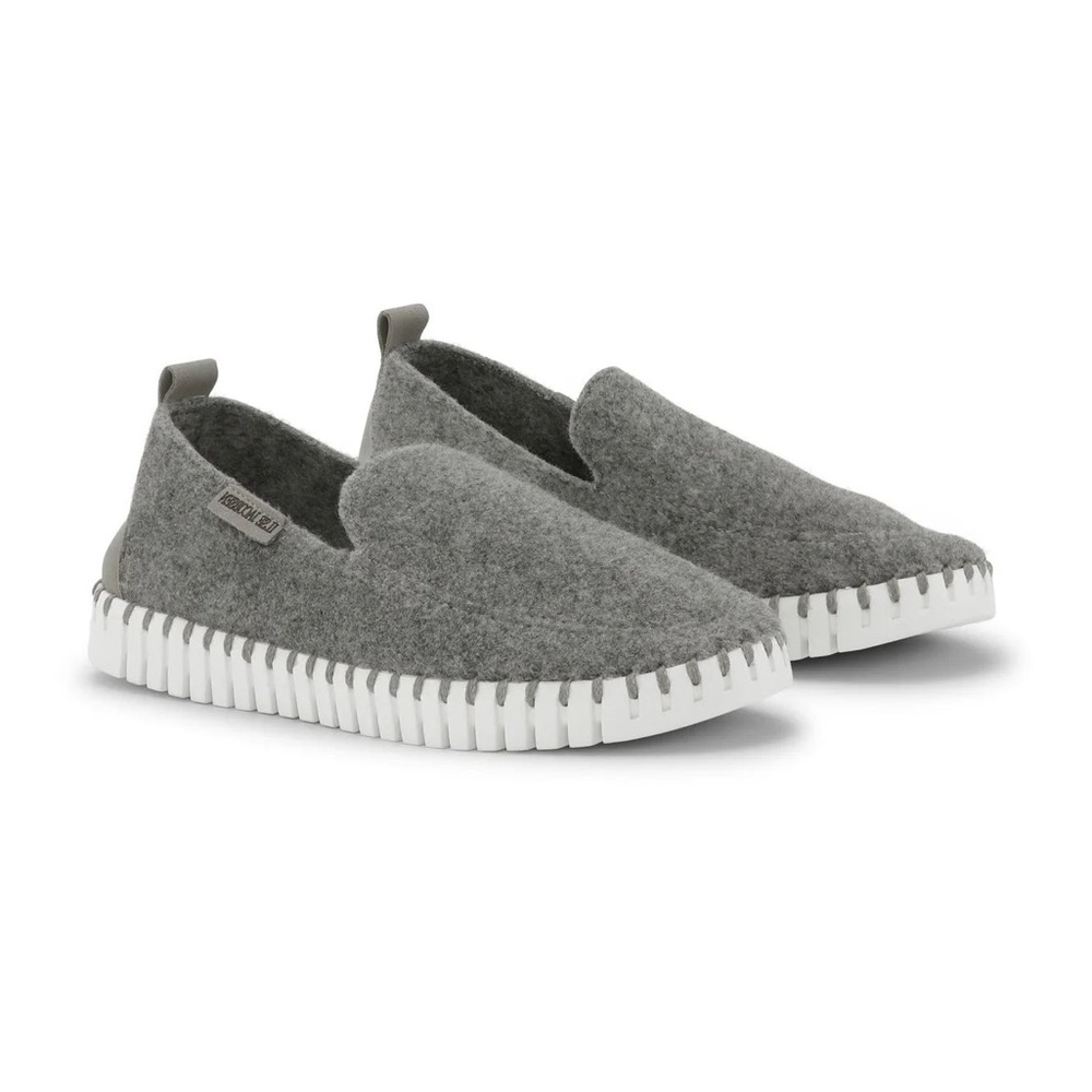 Ilse Jacobsen NWT Tulip Felt Loafers Grey Weather Size 37